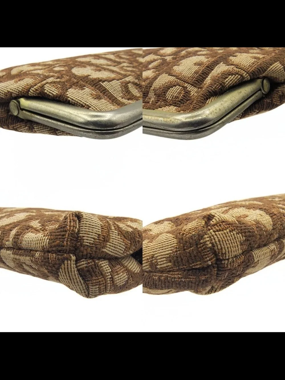 Dior Brown Monogram Frame Clutch